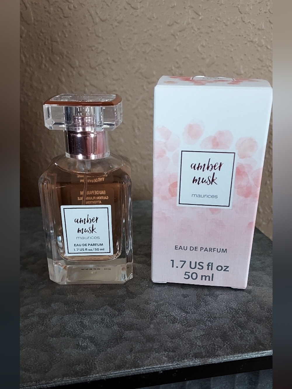 Amber Musk Eau de Parfum by Maurices - Pink Glass Bottle